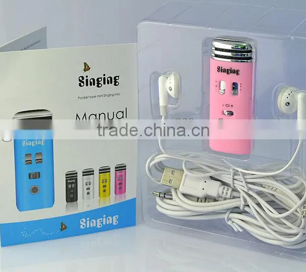 Newest Unique Portable Mini Karaoke Player for Laptop,Mobile Phone,mp3,mp4