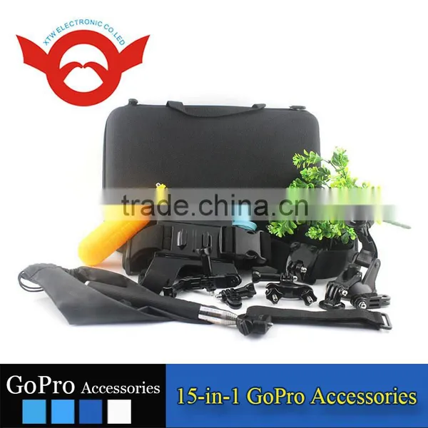 Wonderful Gopros Accessories ,15-in-1 Gopros Accessories Sets for Gopros Heros 4,go Pro Heros 4 / 3+/3 /2 /1 photo-4