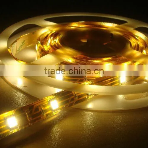 2015 Hot Sales DC12V Dimmable 60LED per Meter IP65 Waterproof Flexible Led Stripe Warm White SMD 5050 Led Led Furniture