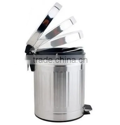 Stainless Steel Trash Can Garbage Bin Dust Bin Waste Bin Ash Bin Epoxy Garbage Can photo-2