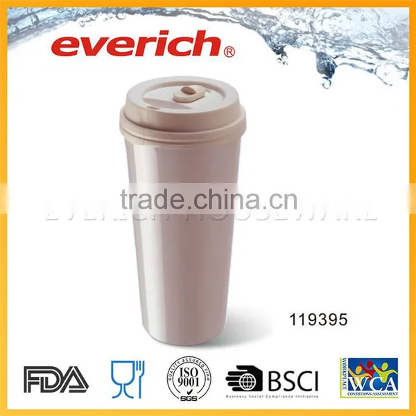 Customized Double Layer Clear Drinking Plastic Cup With Lid photo-4