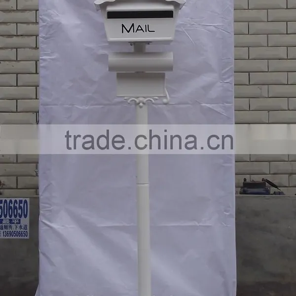 Foshan JHC-1023B Post Mounted Aluminum Mailbox/Decorative Letterbox/House Design Standing Postbox For Garden photo-4