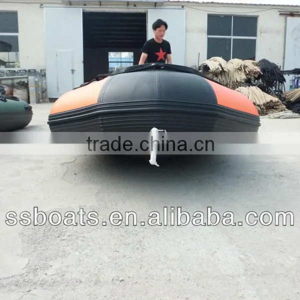 Sunshine 12'8"inflatable Boat Tender Yacht Dinghy Fishing Camping Hunting Pontoon Boat photo-5