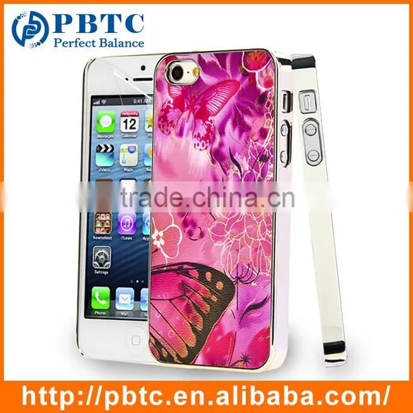 Set Screen Protector And Case For Iphone 5 , Beautiful Aluminium Flower Case photo-3