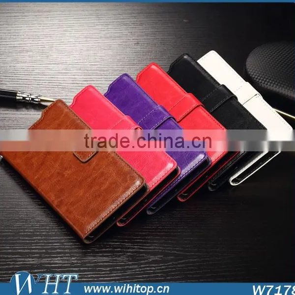 New Products Crazy Horse Skin Leather Wallet Case for Sony Xperia Z5 photo-6