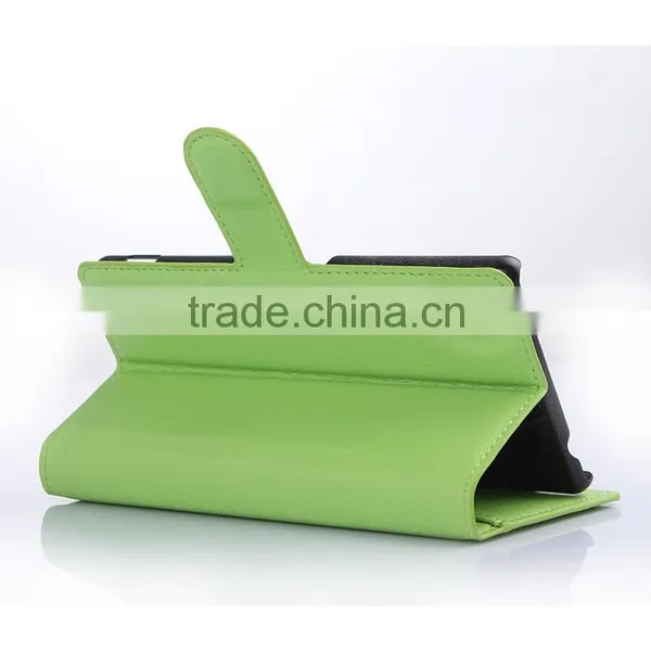 Hot Selling Two Mobile Phone Leather Flip Case For Sony M4 Leather Case photo-5