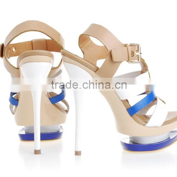 Women 2016 White Party Wear Sandals High Heel Sandals photo-5