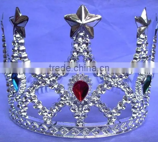 9cmx12cm LED Flashing Metallic Silver Star Plastic Tiaras and Crowns photo-4