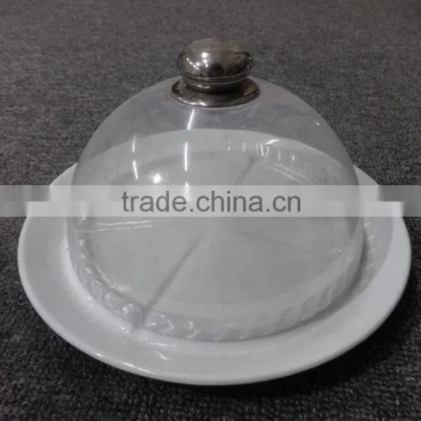 Chaozhou Ceramic Cake Plate With Cover