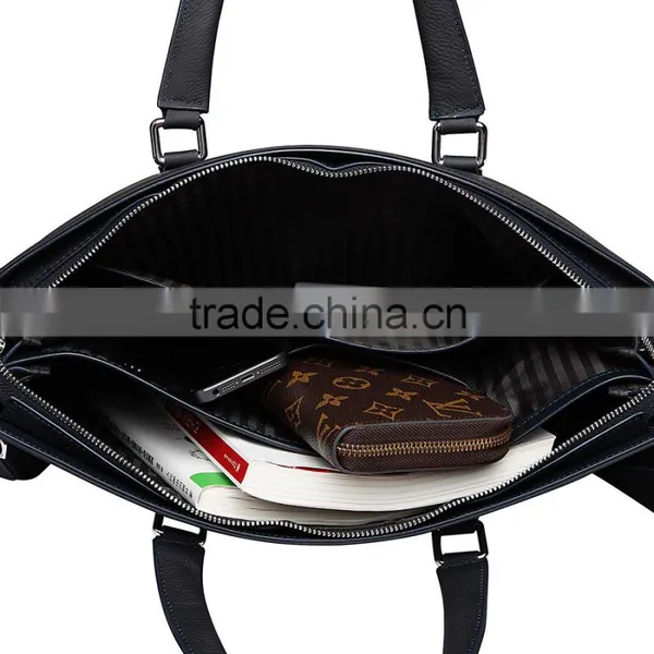 2016 Multifunction Men's Shoulder Bag Documents Bag Leather Briefcase photo-6