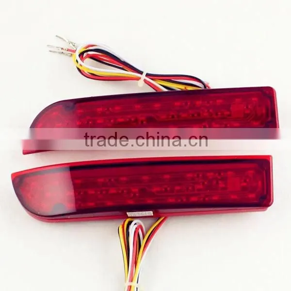 Red Lens LED Rear Bumper Reflectors Light Lamp For Toyota 2012-2013 Highlander Add-on Rear Brake Tail Parking Warning Light photo-2