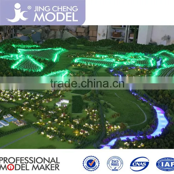 Architectural Planning Model With Special Features Such as Parks, Rivers, Lakes, Ponds