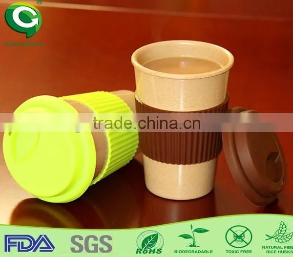 Biodegradable Big Size Rice Husk Paper Fiber Coffee Cup photo-5