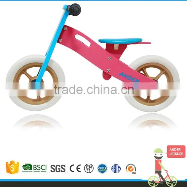 EN71 Brand NEW Pink Children Wooden Bikes / Balance Bike Reviews