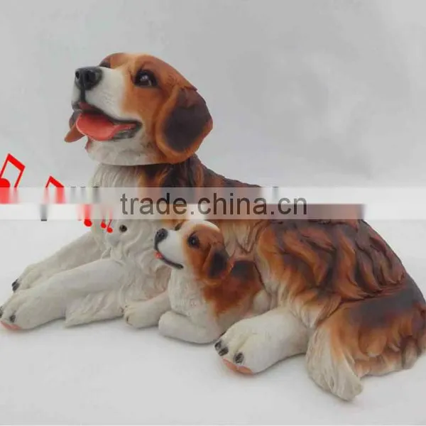 2013 Newest Shake Head Resin Dog Crafts With Music