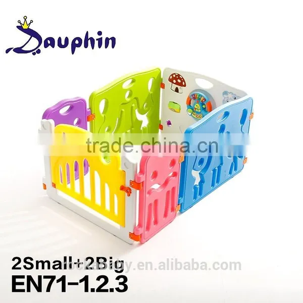 Free Combination Colorful Baby Plastic Playpen, Large Playpen Baby