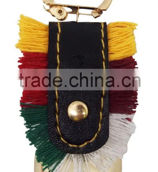 1.2''mini Metal Cow Bell With Logo Printed and Keyring Leather Strap as Souvenirs photo-5