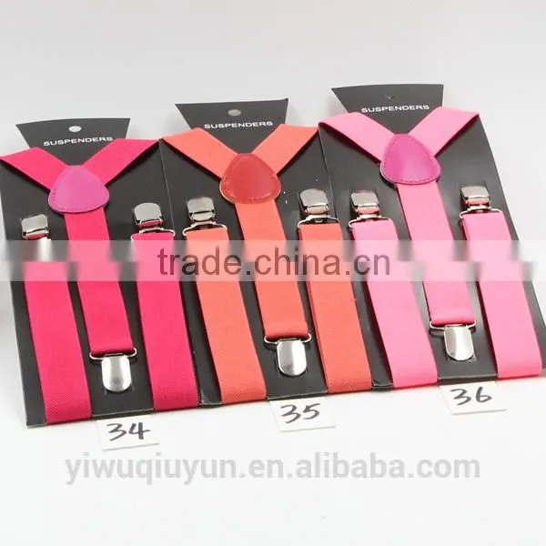 Wholesale Children Braces Boys Y-back Adjustable Suspender Girls Clip-on Kids Suspender Boys Belts Straps 40 Colors 2.5X85CM photo-5