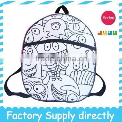 New Paint and Design Your Own School Backpack Bag photo-2