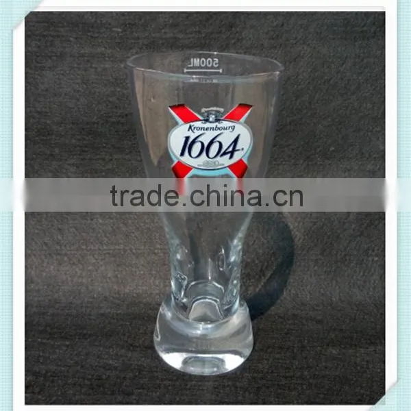 Handmade Kronenbourg 1664 Beer Glass Cup 500ml 1664 Beer Glass Cup for Sale photo-2