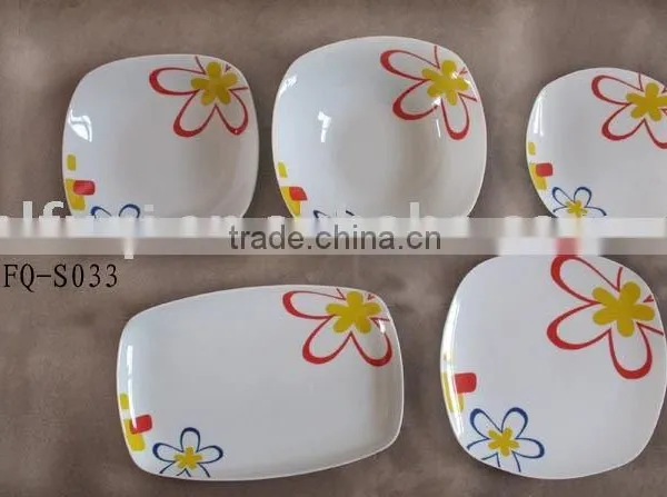 square ceramic dinnerware tableware set