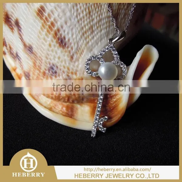 New Fashion Drop Pearl Pendant Key Style Factory Ourlet Jewelry