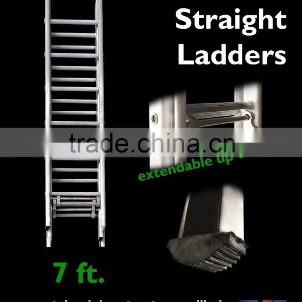 Aluminium 3 Section Straight Ladders 7 Ft.