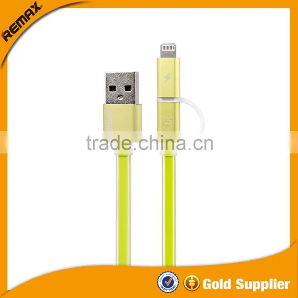 REMAX Aurora 2 in 1 Micro USB Data Cable for Android Mobile Phone photo-3