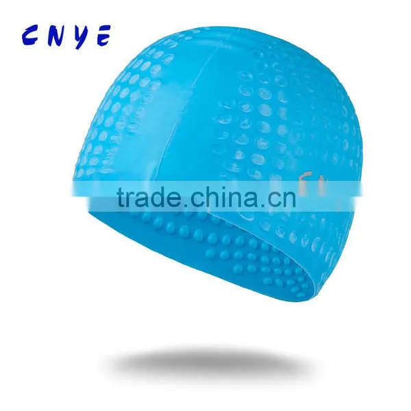CNYE customized silicone rubber waterproof swimming/diving cap swimming/diving hat
