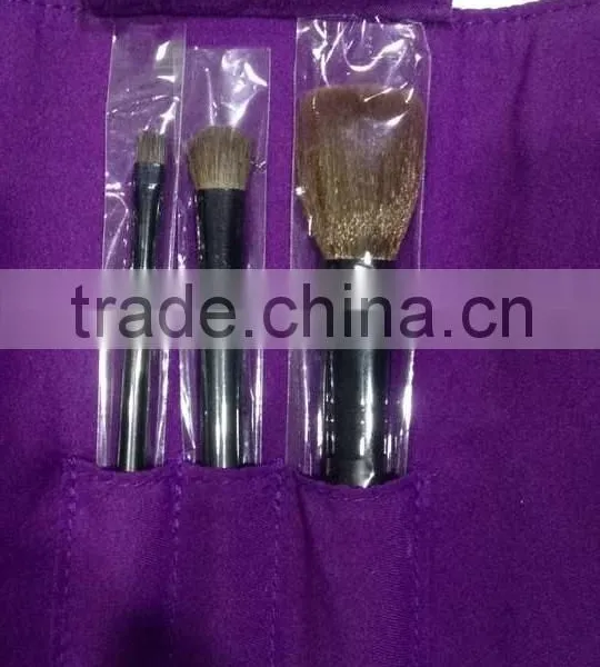 3pcs Purple Makeup Brush Set,best Gift for Girls,easy to Carry for Traval photo-2