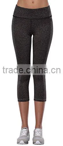 Women's Activewear Yoga Pants High Rise Slim Fit Tights Cropped Capris photo-3