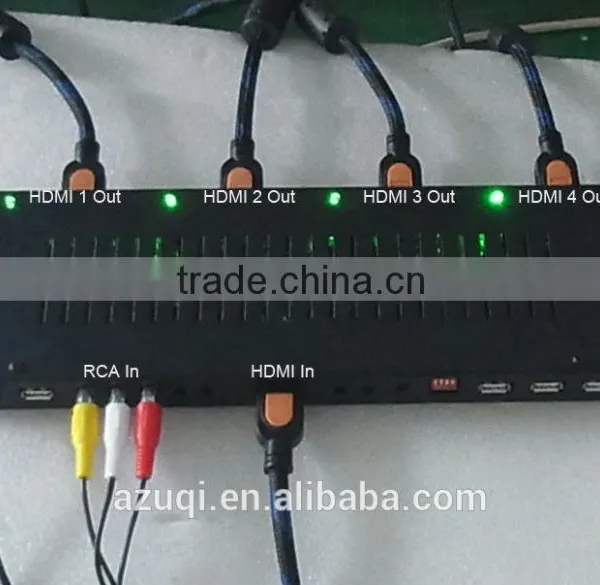 One signal input four signal output FHD frames 4 piece LCD monitor controller box