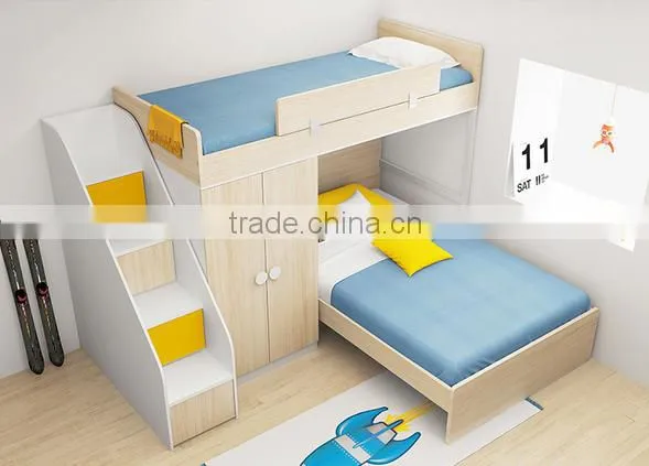 2016 Hot Selling Good Looking Kids Bunk Bed With Storage Design photo-2