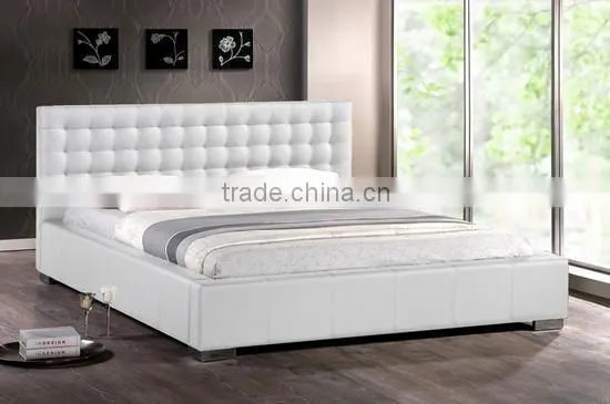 White Leather Bed