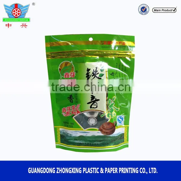 Colorful Print Stand up Tea Doypack Resealable Stand up Tea Packaging Tea Bags Wholesale photo-4