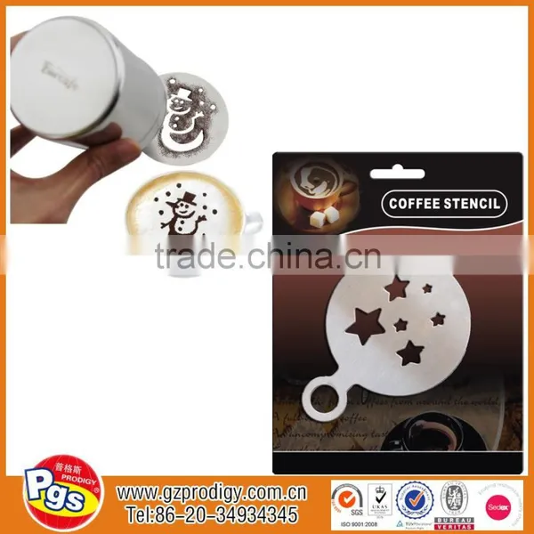 Stainless Steel Coffee Stencil Set, Coffee Stencil Customized Desgin photo-3