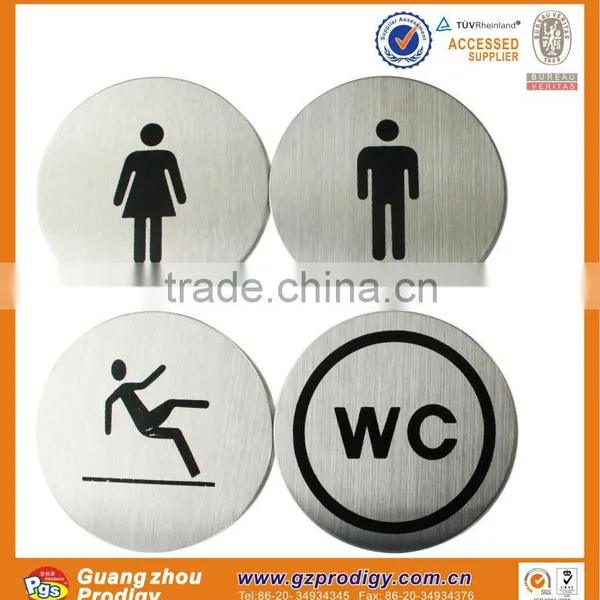 Stainless Steel Adhesive Door Plate/warning Door Signs in Hotels photo-2
