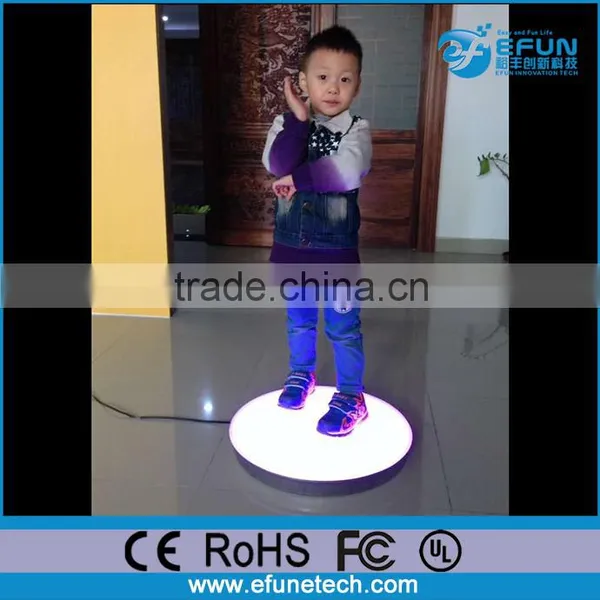 Hot 2017 Remote Control Touch Sensitive Round Dance Floor Interactive Floor Games for Kids photo-3