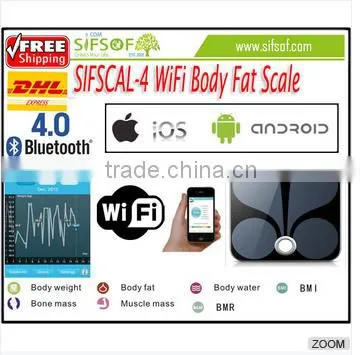 SIFSCAL-4 High Quality Body Fat Scale/Rechargeable Batteries