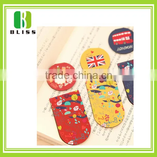 Promotional Gift Soft Silicon Rubber Magnetic Cartoon Custom Design Christmas Craft Paper Clip Bookmark