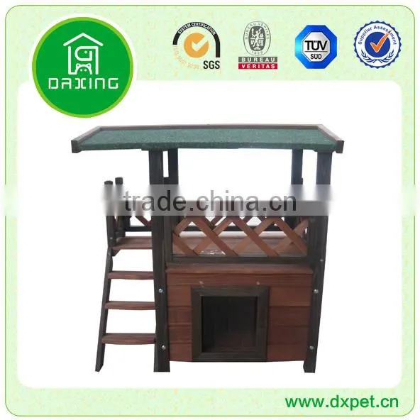 DXC001 Wooden Cat House With Roof