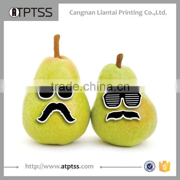 Novelty Creative Characters Fashion Stick on Food Fruits Safety Edible Disguises Adhesive Sticker for Children photo-3