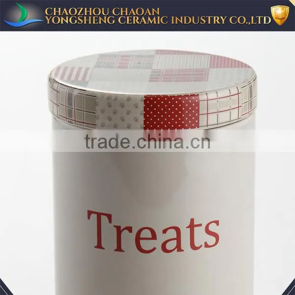 Modern Decal Ceramic Storage Jar for Pet photo-2
