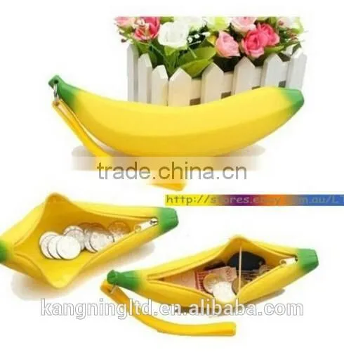 Banana Shaped Silicone Coin Purse&Silicone Clip Purse&Silicone Stocking Filler photo-3