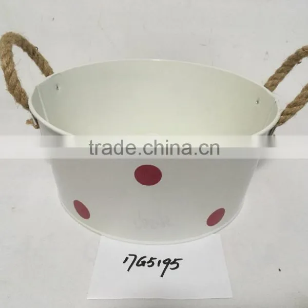 China Best Sellers Home Garden Colorful Iron Metal Hanging Plant Flower Pot and Metal Planters photo-2