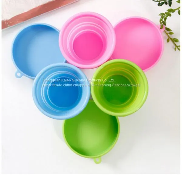 Camping Travel School Collapsible Silicone Cups photo-4