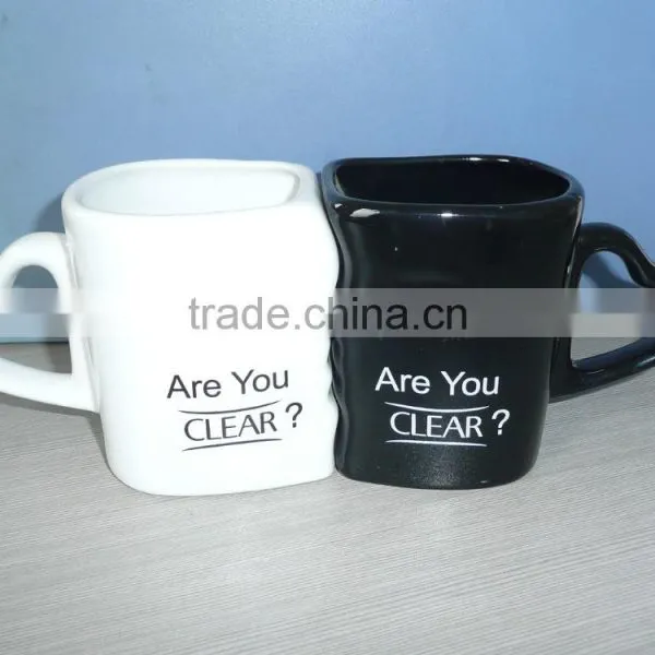Heart Shape Ceramic Mug With Handle Heart Shape Drinking Mug photo-2