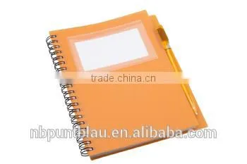 Plastic Covered Notebook With 70 Striped Sheets Ballpoint Pen photo-4