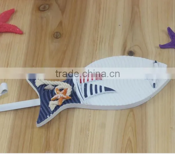 CY081 Mediterranean Style Anchors Fish Slipper Boat Shaped Wall Hooks Living Room Hanging Decoration Nautical Decor photo-3