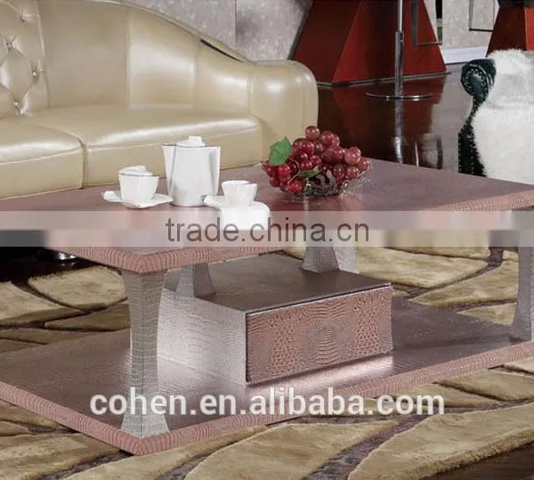 Cohen Furniture Crocodile pu MDF Cabinet Coffee Center Table photo-2